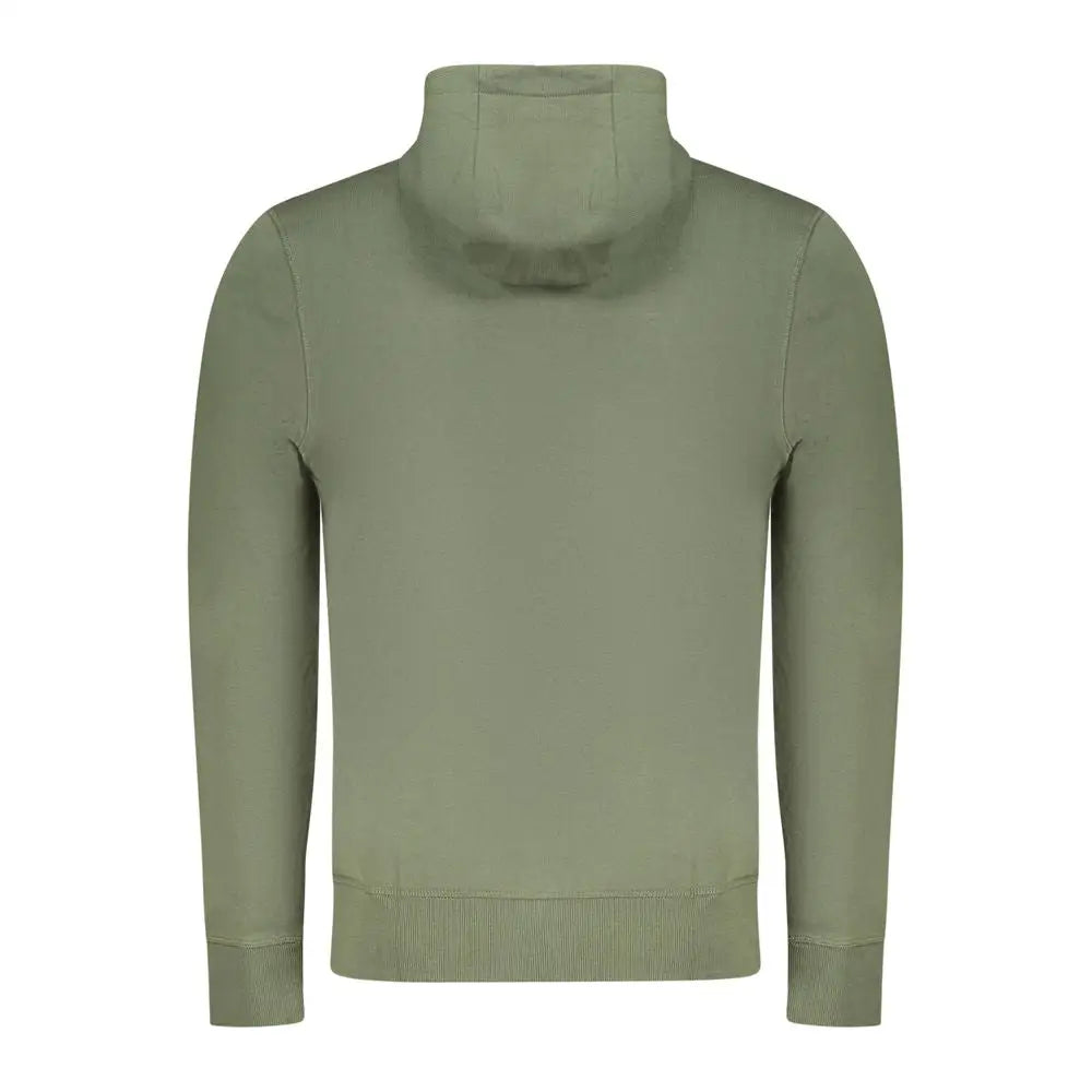 North sails grønne sweatshirt i olivengrøn bomuld med ribkant