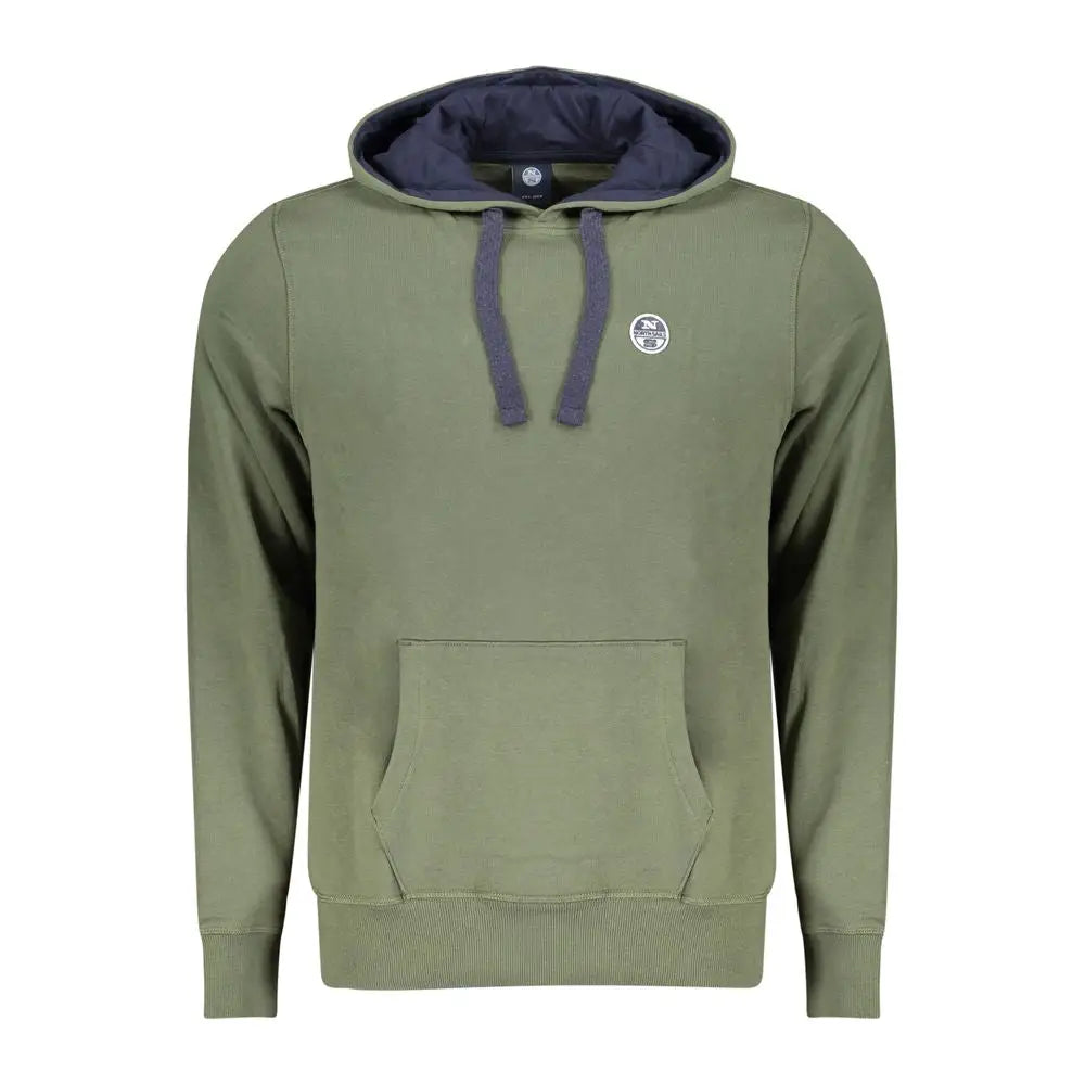 North sails grønne sweatshirt med navy inderside og logo