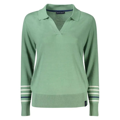 North sails grøn bomuld kvinders polo sweater med striber