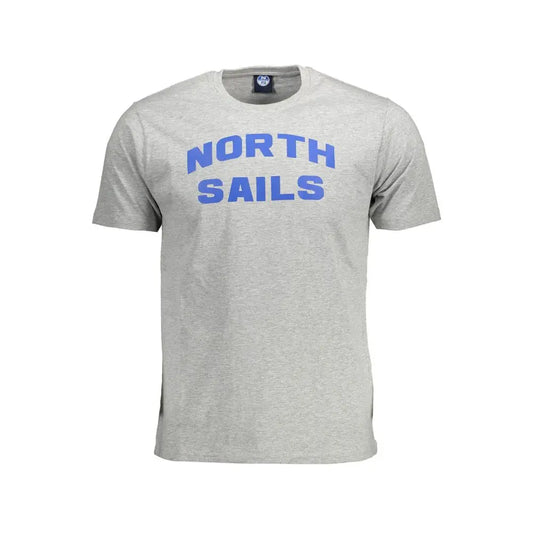 North Sails Grigio Cotton Men T-Shirt