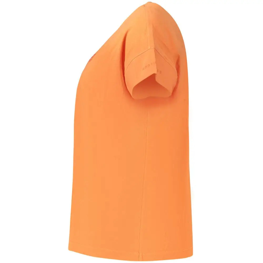 North sails orange t-shirt med ren design og syninger