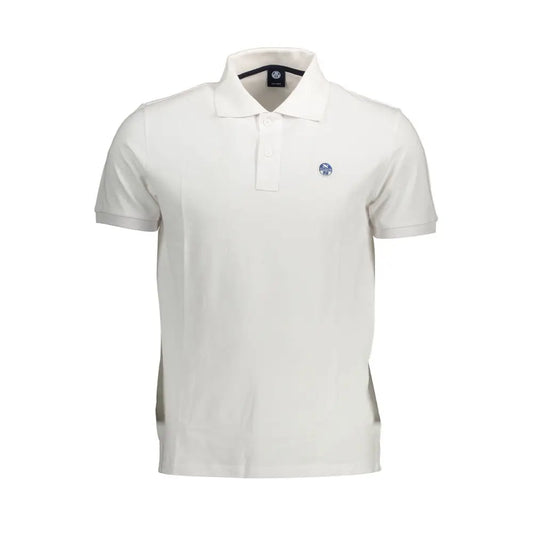 North Sails White Cotton Men Polo Shirt - Polo Shirts