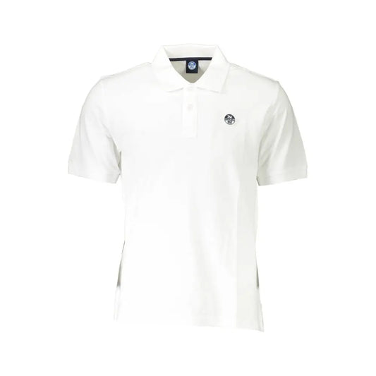 North Sails white polo shirt med kortærmet bomuld og logo