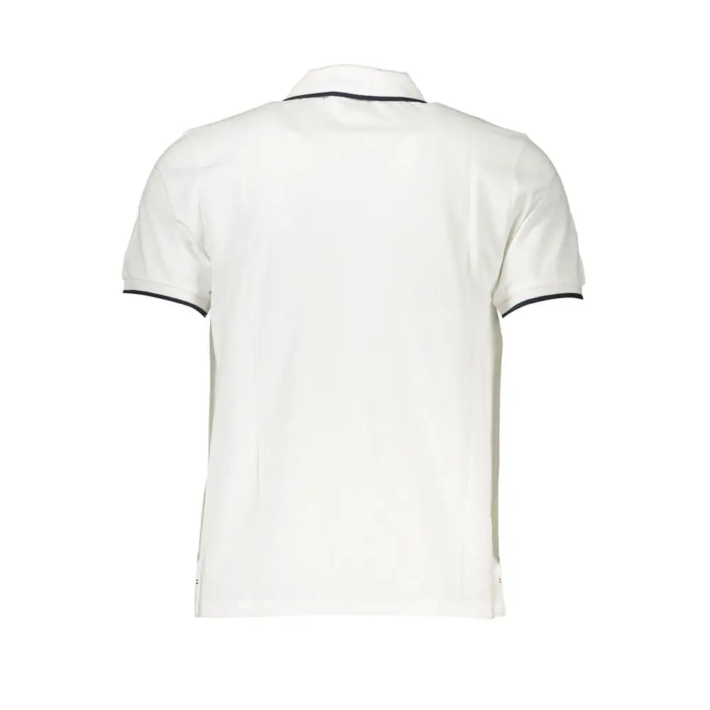 Hvid North Sails polo shirt med sort trim til formelle begivenheder