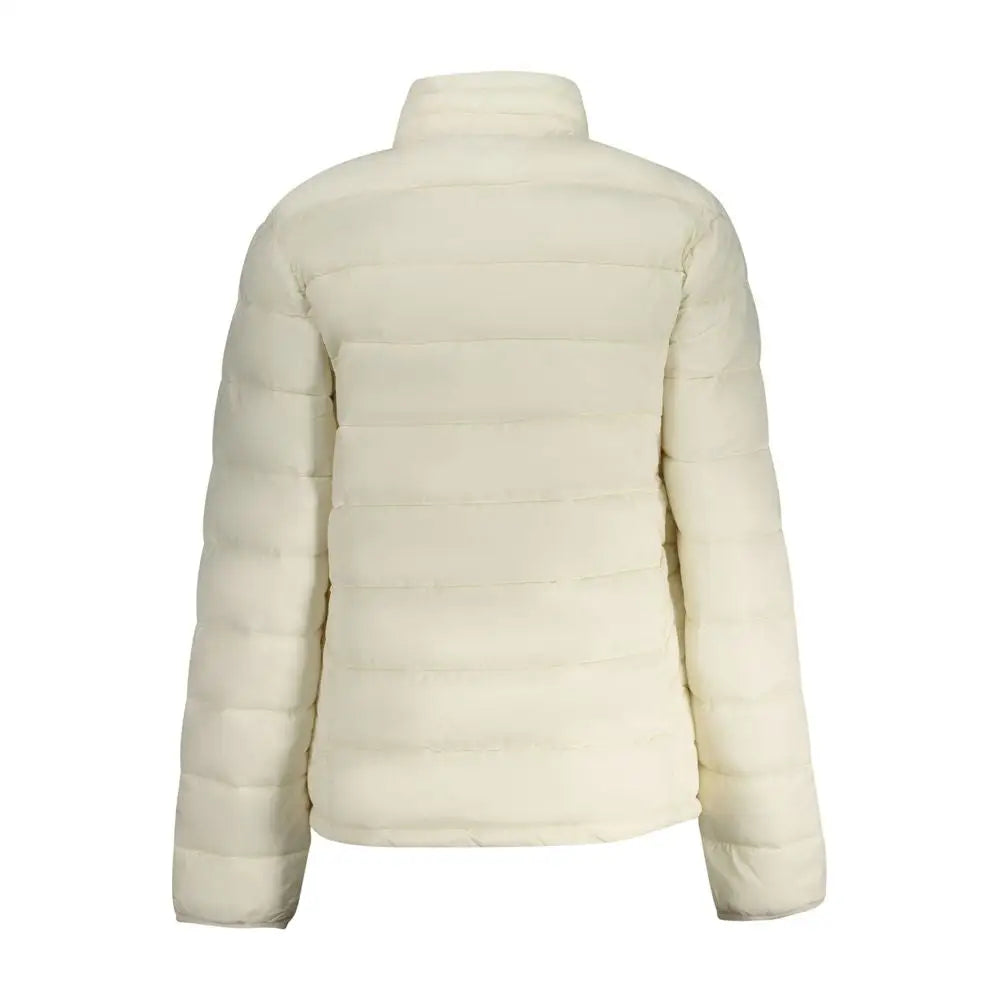 North sails white polyamide quilted puffer jakke med høj krave