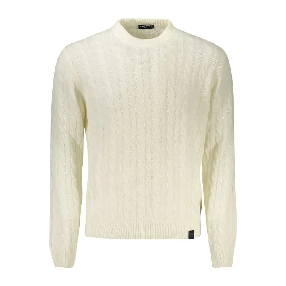 North Sails White Wool Men Sweater - Sweaters