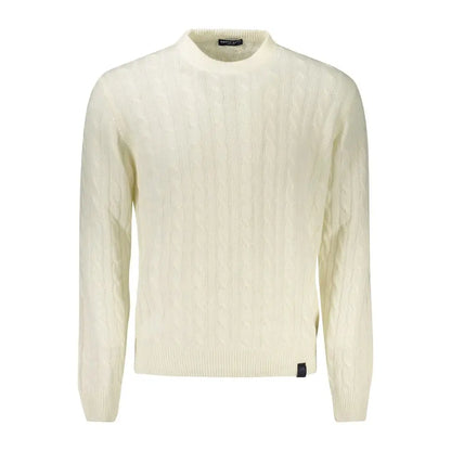 North Sails White Wool Men Sweater - Sweaters