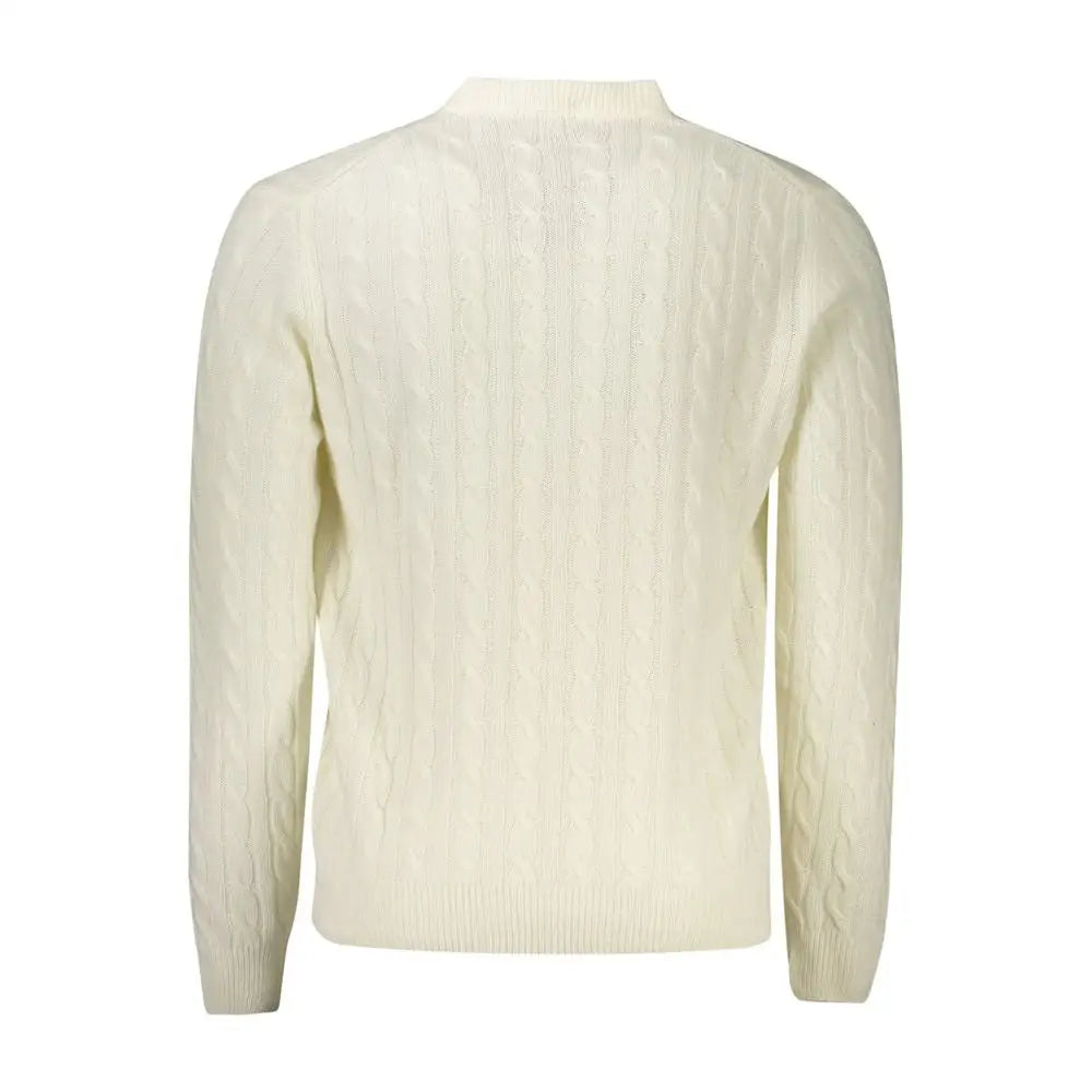 North Sails White Wool Men Sweater - Sweaters
