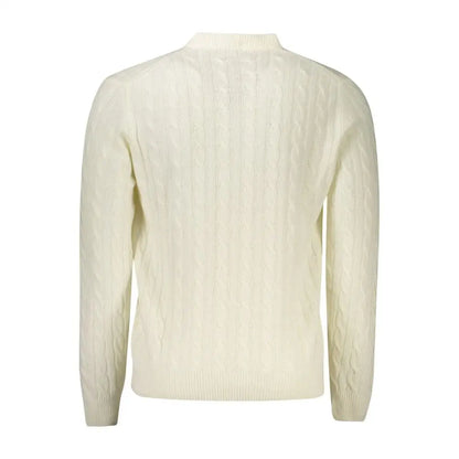 North Sails White Wool Men Sweater - Sweaters