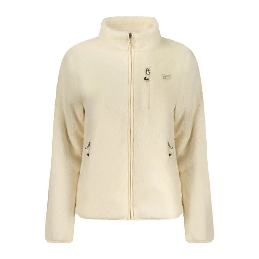 Cream-colored plush fleece jacket fra Norway 1963 Bianco, 100% originale