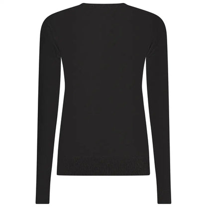 Sort sort langærmet strikket trøje med ribkant – Norway 1963, spar 30-70% på mode
