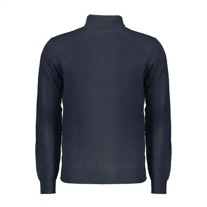 Mørk marineblå turtleneck sweater i rib-strik, Norway 1963, spar 30-70% på mode