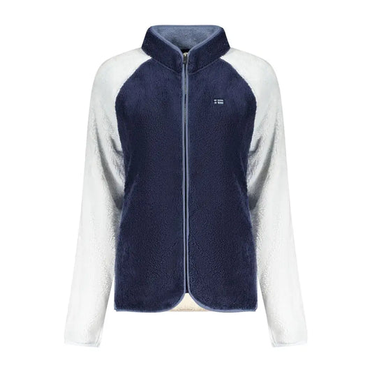 Cozy navy and white fleece zip-up jacket fra Norway 1963, spar 30–70% på mode