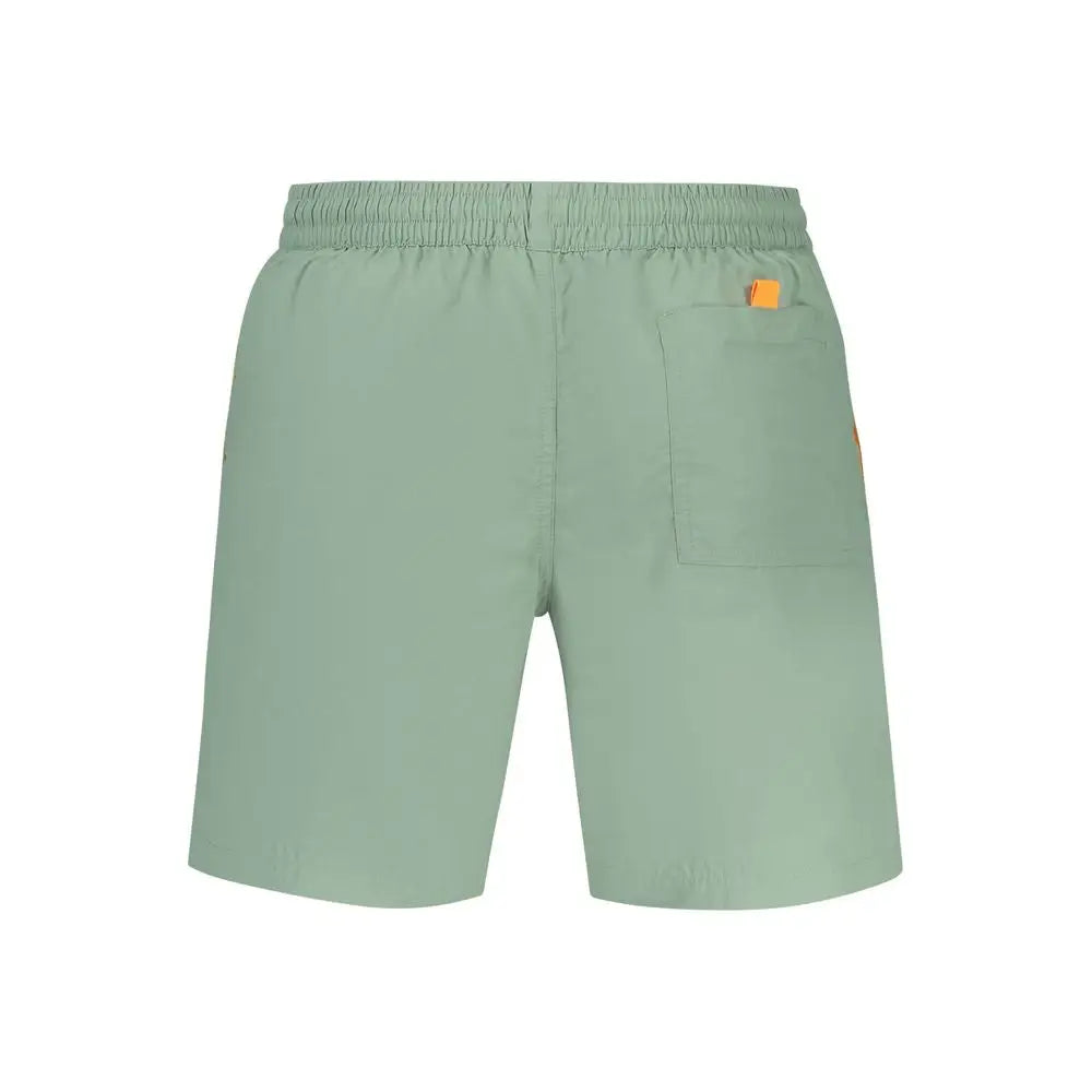 Grønne polyamid badebukser Norway 1963 med elastik og orange mærke