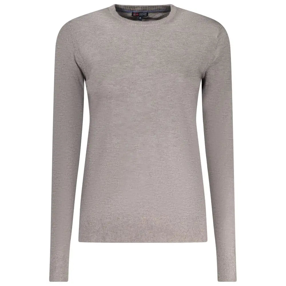Sleek grigio viscosa sweater i 100% originale outlet mærkevarer