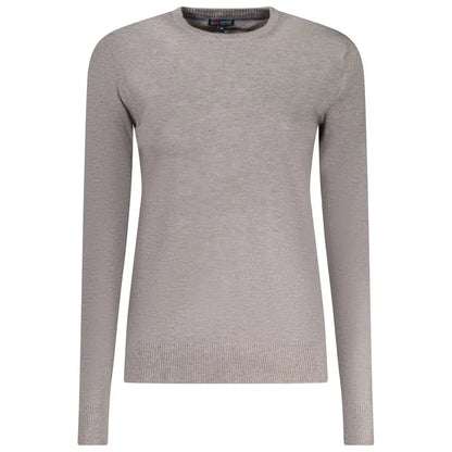 Sleek grigio viscosa sweater i 100% originale outlet mærkevarer