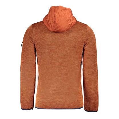 Norway 1963s marrone polyester jakke med orange tekstur og navy trim