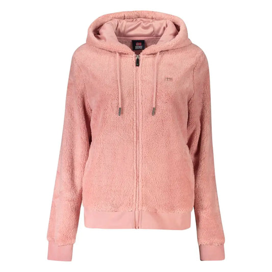 Norway 1963 pink polyester jakke med blød fleece og hætte. Spar 30-70% på mode