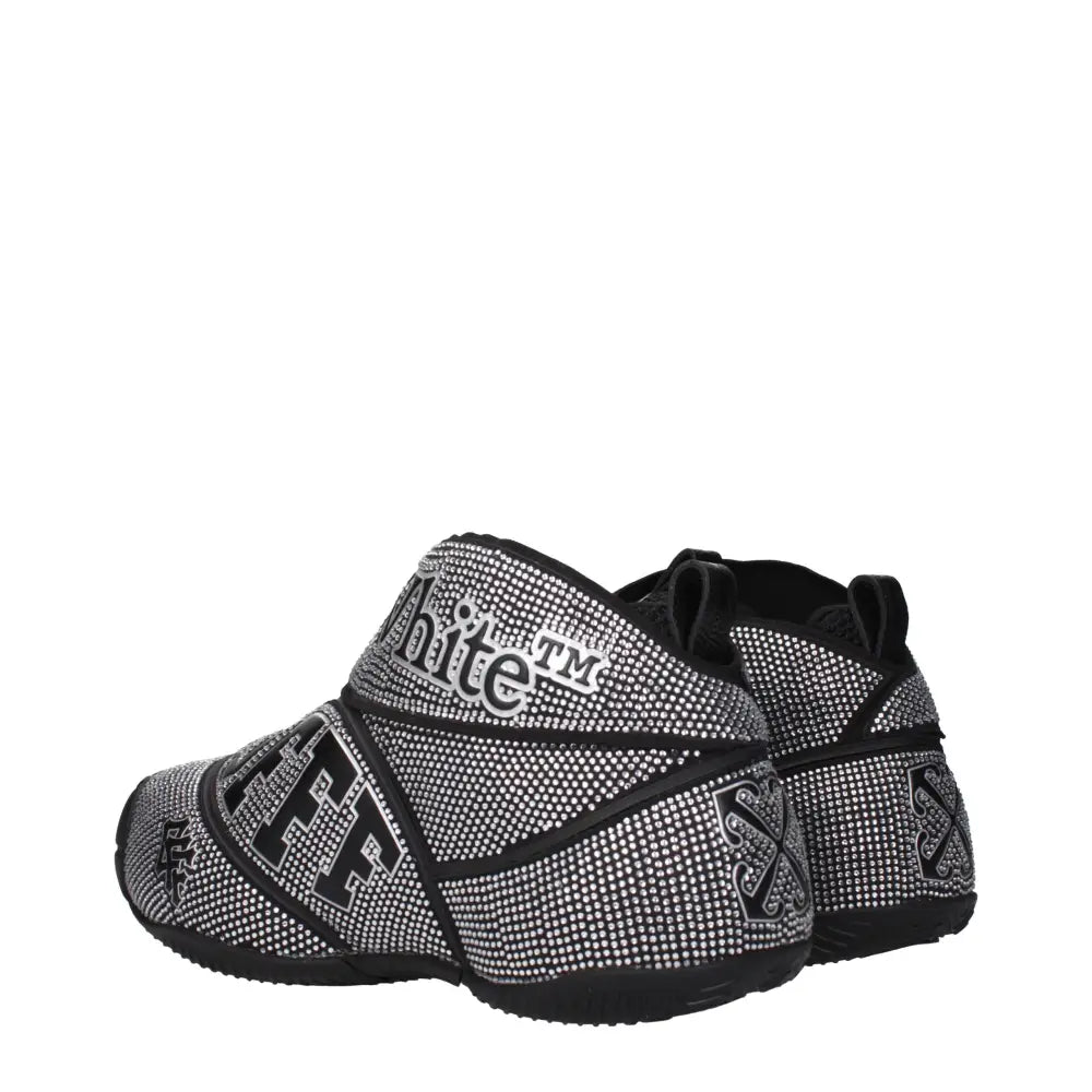 Off-White Black Cotton Sneakers