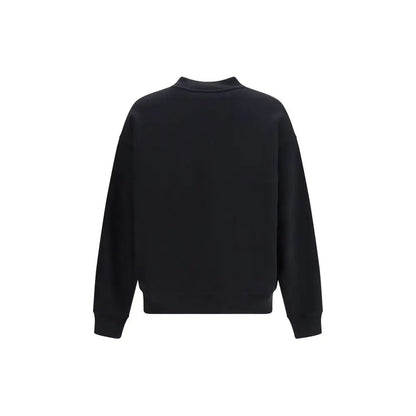 Sort Off-White sort sort cotton sweatshirt i sort med ribbete manchetter og kant