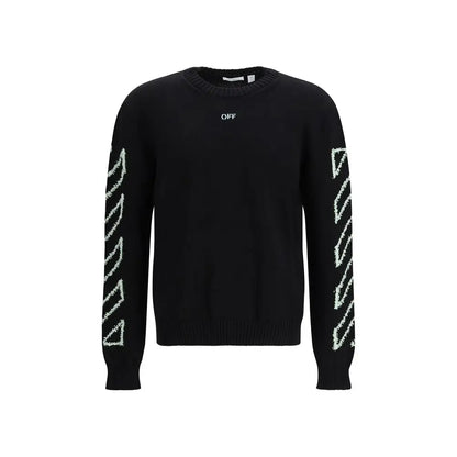 Sort Off-White sort sort sweatshirt i sort med diagonal striber