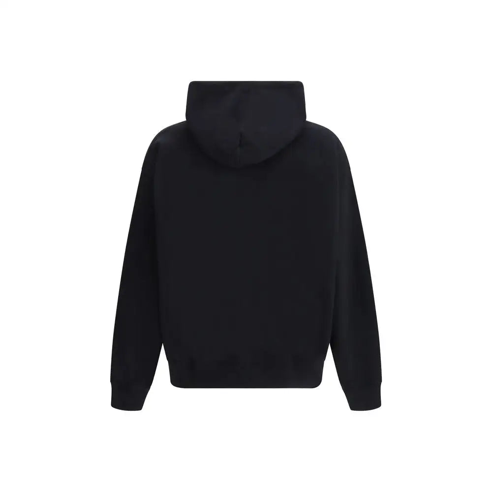 Elegant Off-White black cotton sweatshirt with minimalist design