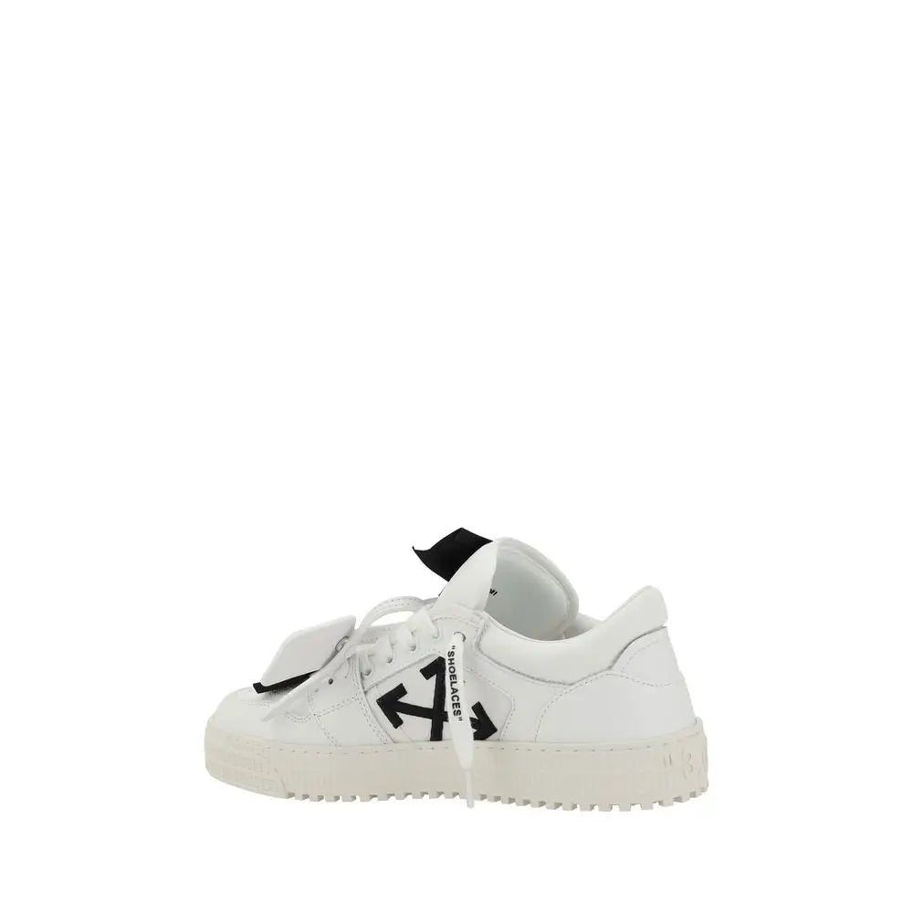 Off-White sorte gummi sneakers med hvid overdel og sort pil-logo