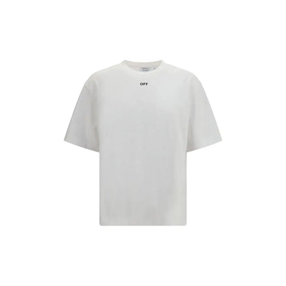 Hvid bomulds sportswear t-shirt med sort off-logo