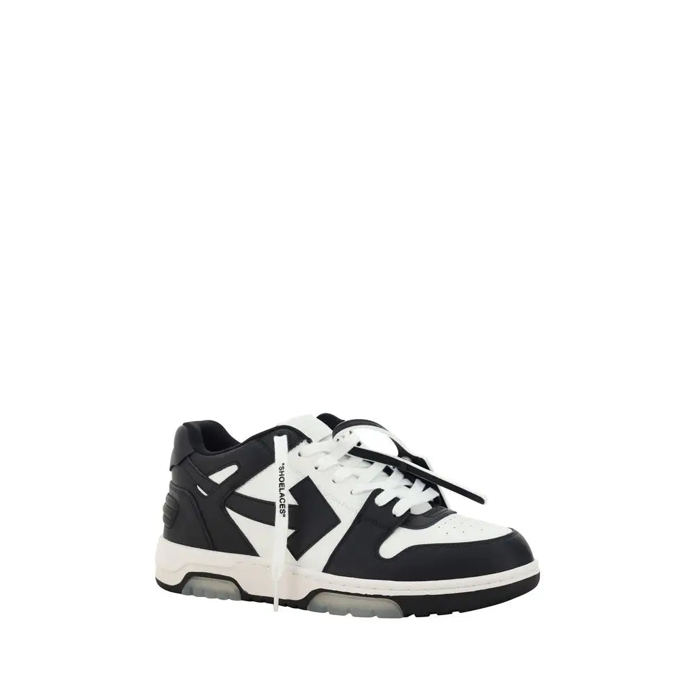 Sort Off-White Out of Office sneakers i sort-hvid med geometriske overlay