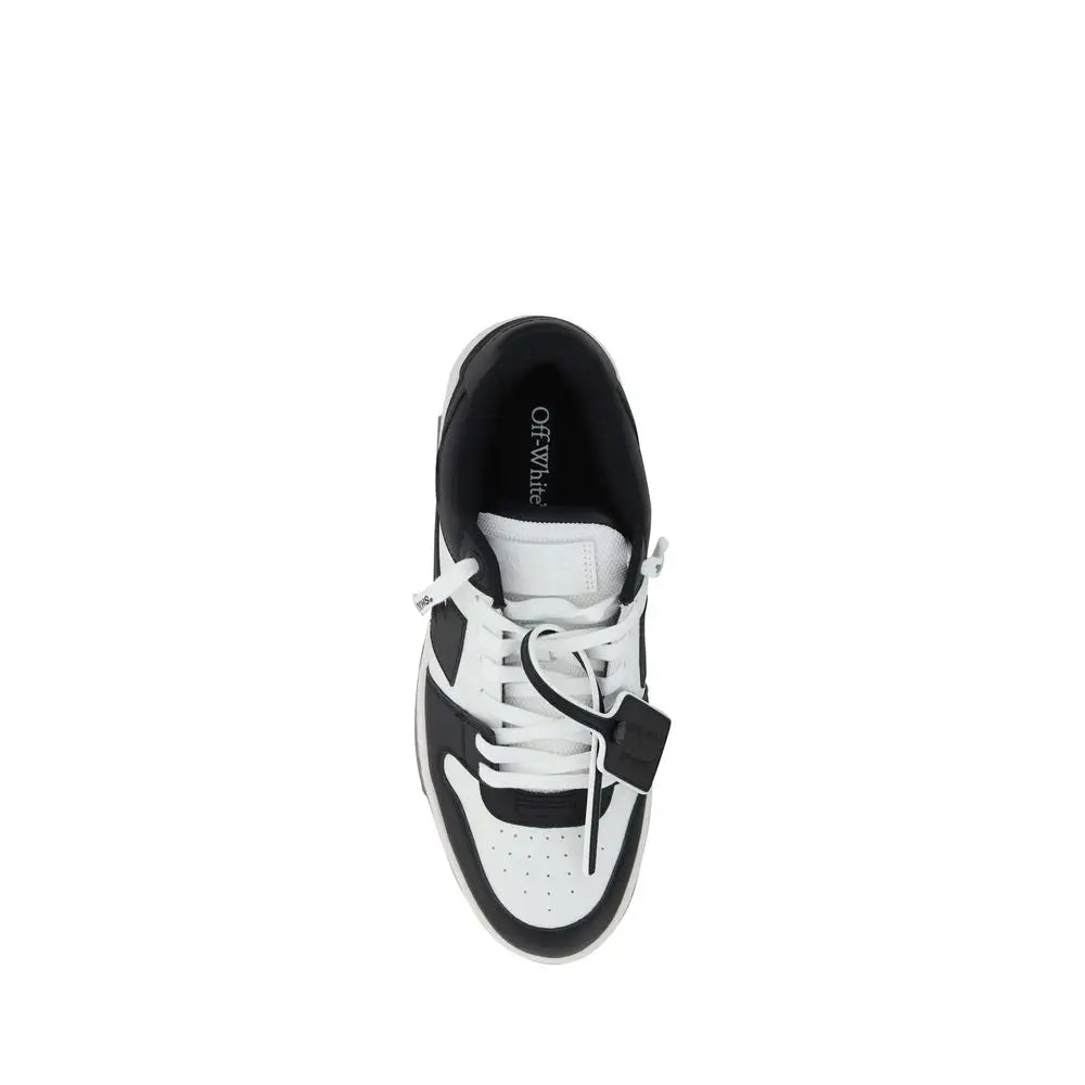 Sort Off-White Out of Office sneakers in off-white with black strap side detail