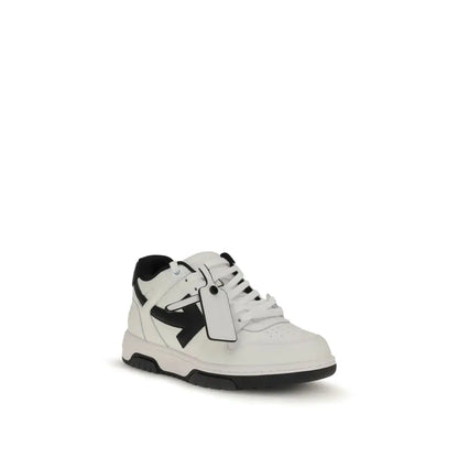 Off-White white rubber low top sneakers med sort pil-logo