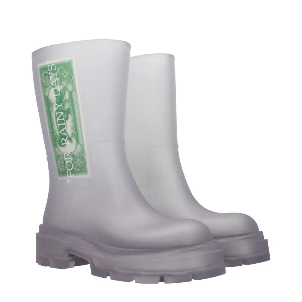 Off-White Transparent Pvc Ankle Boots