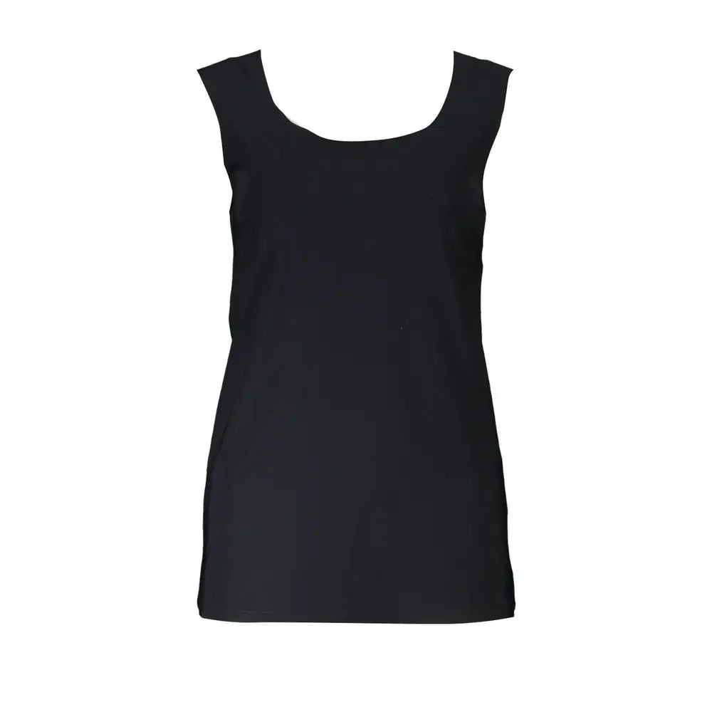 Patrizia Pepe Black Elastane Tank Top - T-shirts