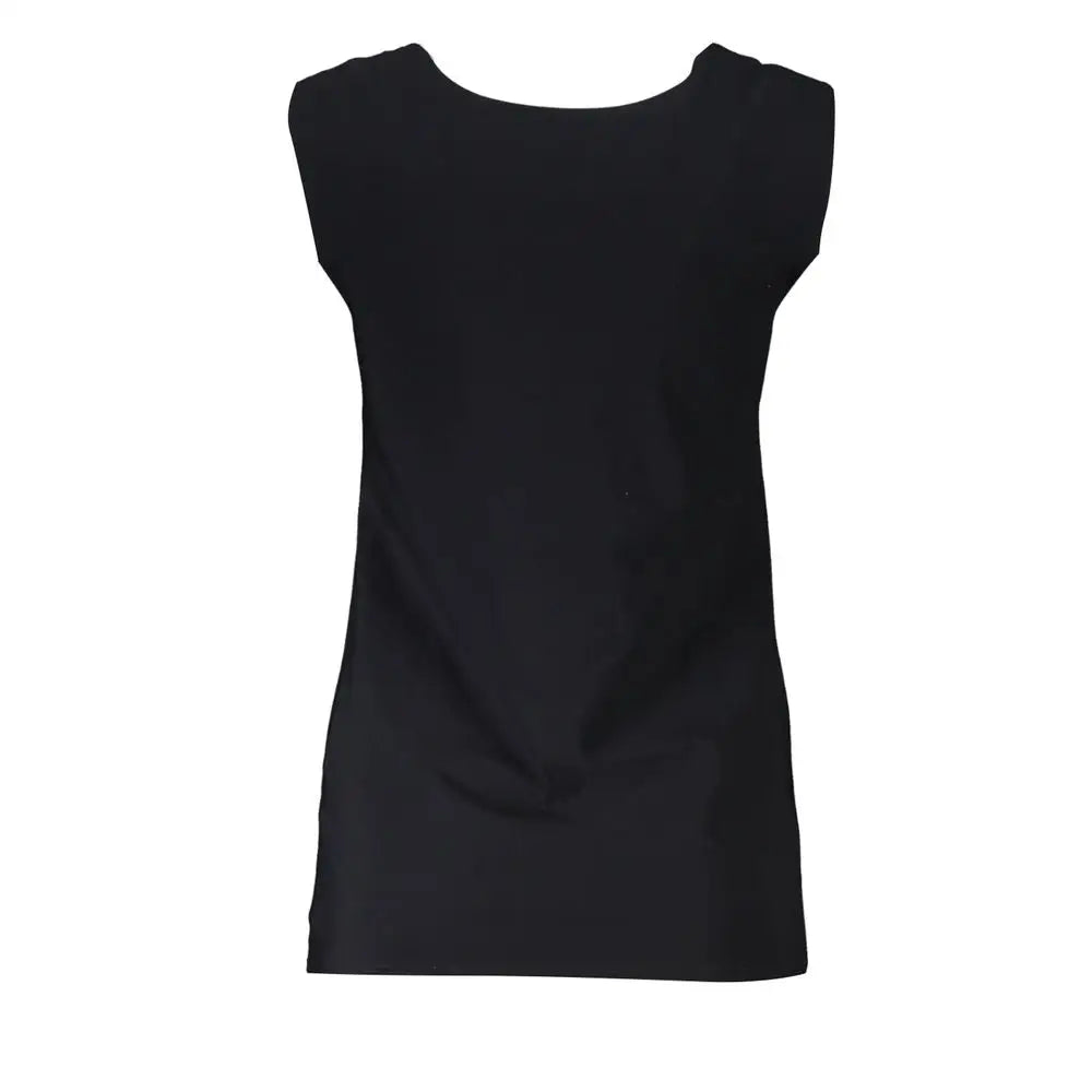 Patrizia Pepe Black Elastane Tank Top - T-shirts