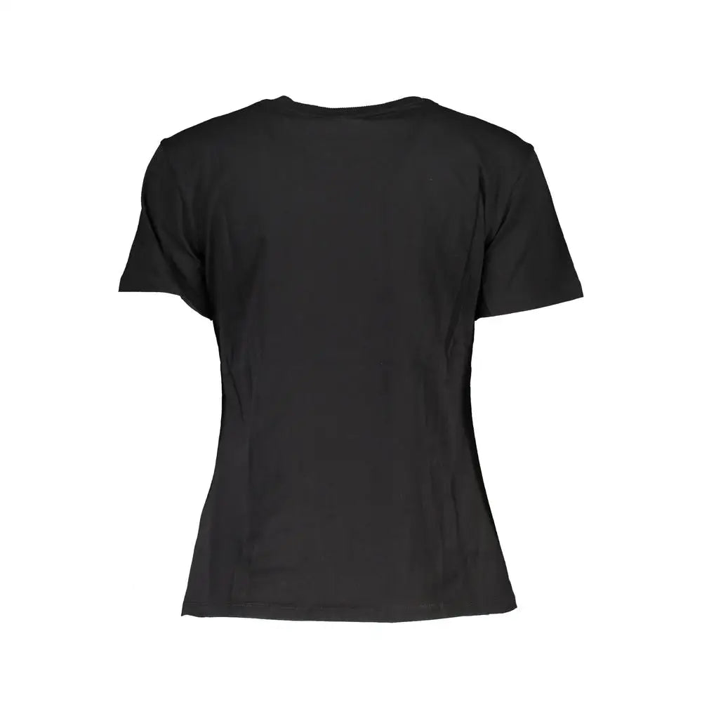 Patrizia Pepe Chic Contrast Crew Neck Cotton Tee - T-shirts