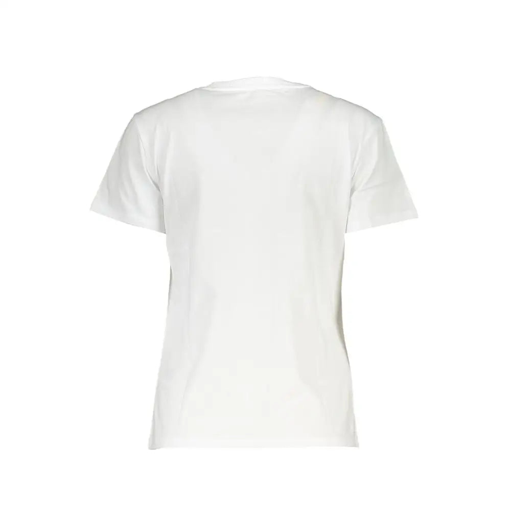 Patrizia Pepe Elegant Short Sleeve Crew Neck Tee with Logo - T-shirts