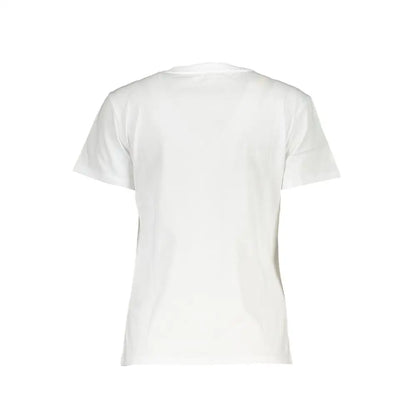 Patrizia Pepe Elegant Short Sleeve Crew Neck Tee with Logo - T-shirts