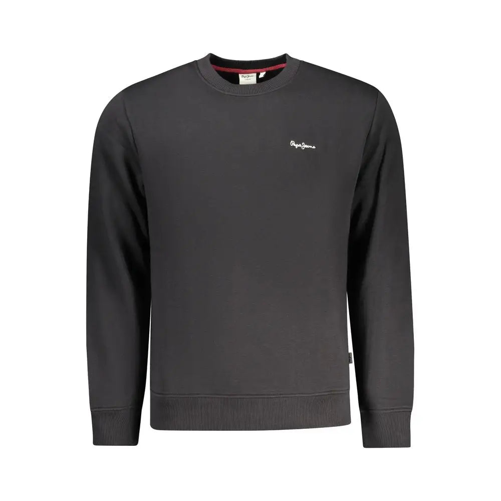 Sort Pepe Jeans sort polyester herresweatshirt i sort med hvid logo
