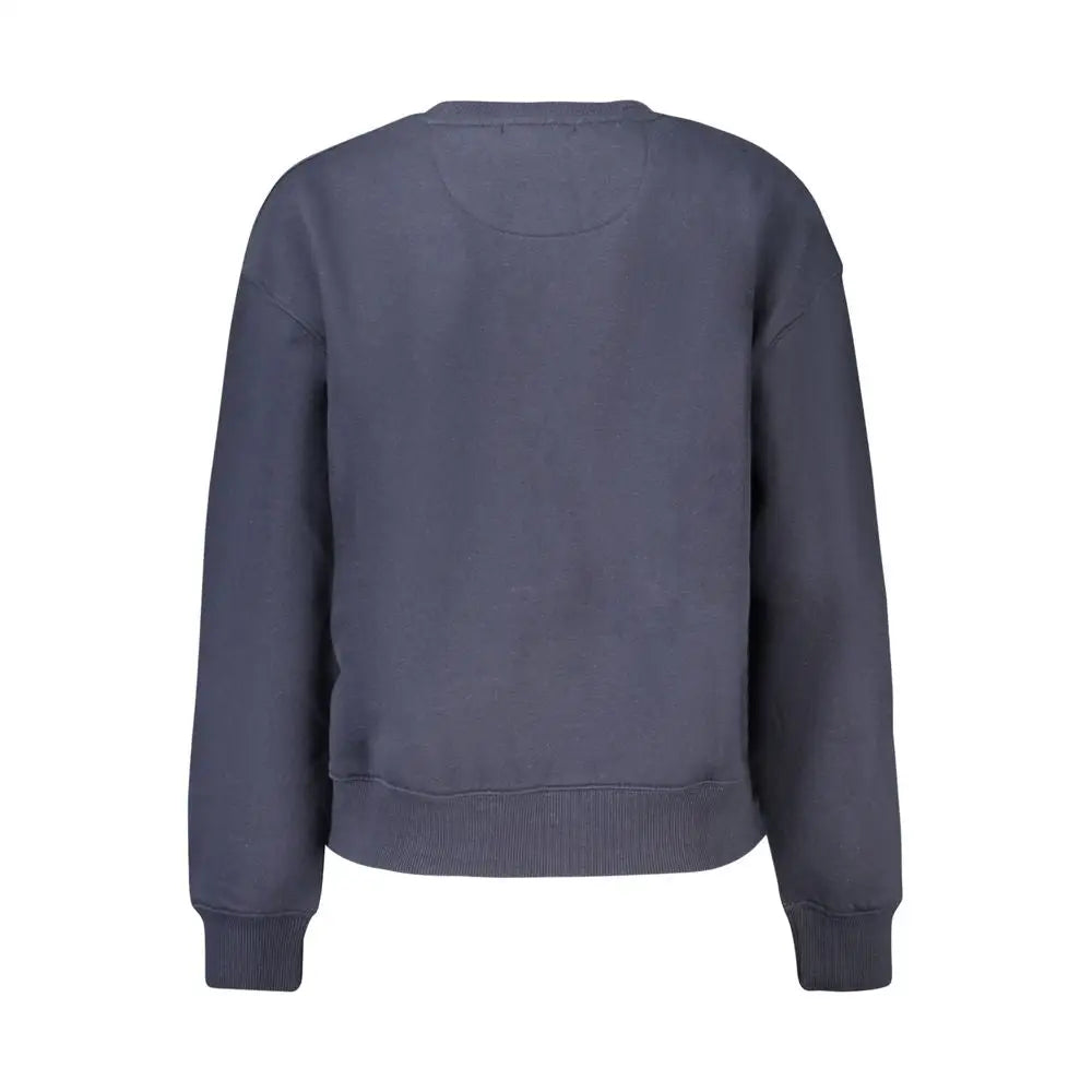 Mørk grå Pepe Jeans sweatshirt med ribkante manchetter og søm, 100% originale brands
