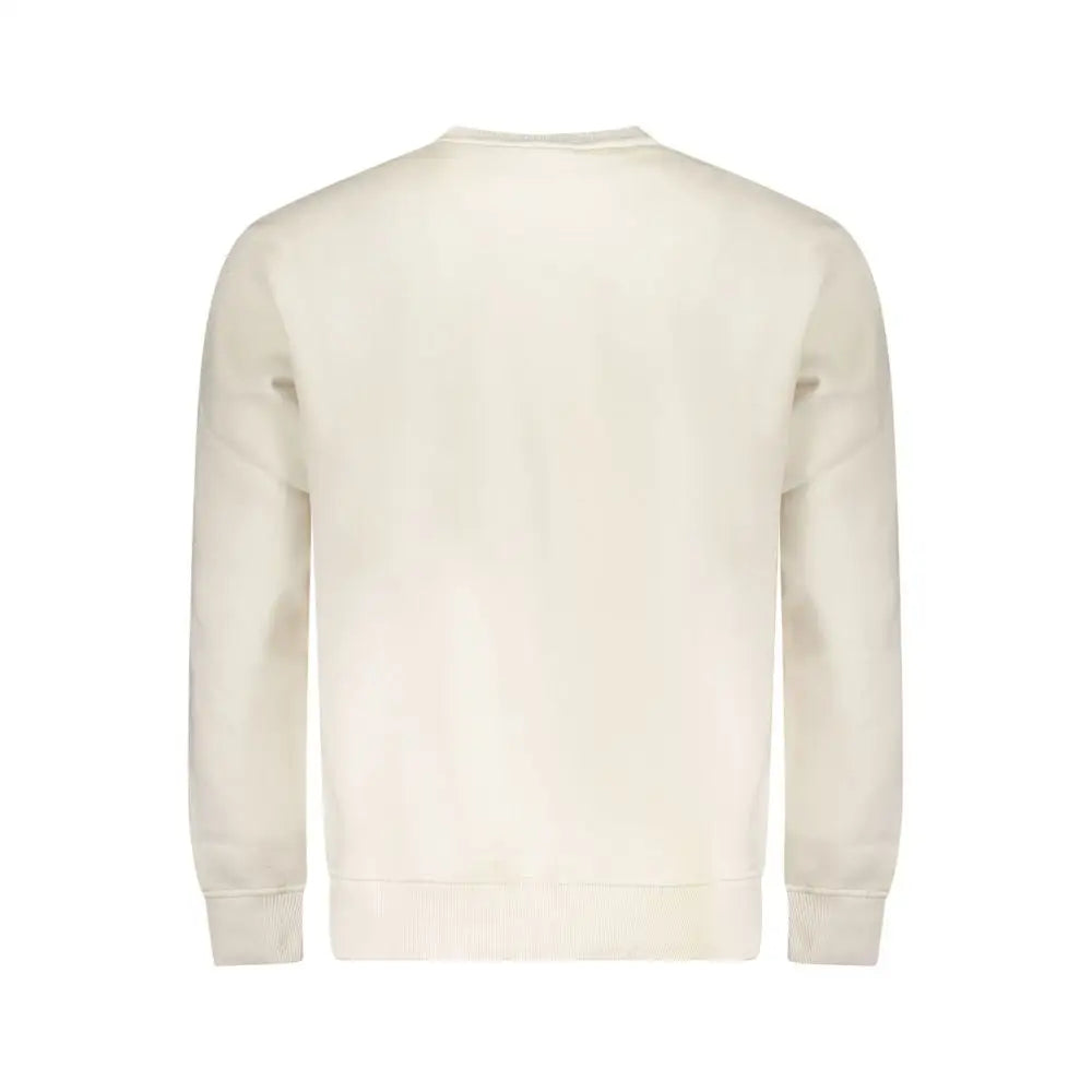 Pepe jeans hvid bomuldssweater i creme med ribkant