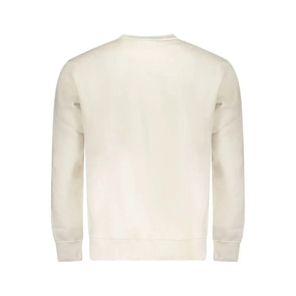 Pepe jeans hvid bomuldssweater i creme med ribkant