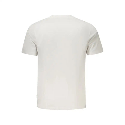 Minimalist Pepe Jeans white cotton men t-shirt, off-white crew neck short sleeves