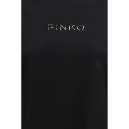 PINKO Black Cotton T-Shirt