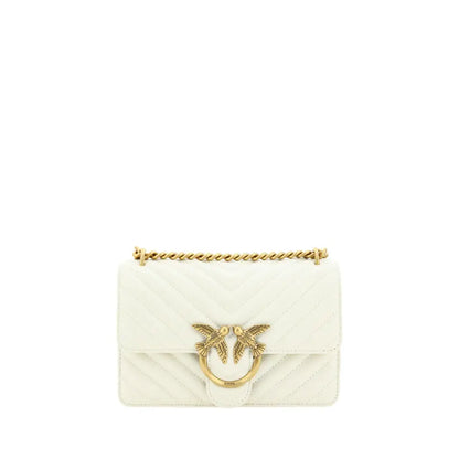 PINKO Elegant White Mini Love Shoulder Bag