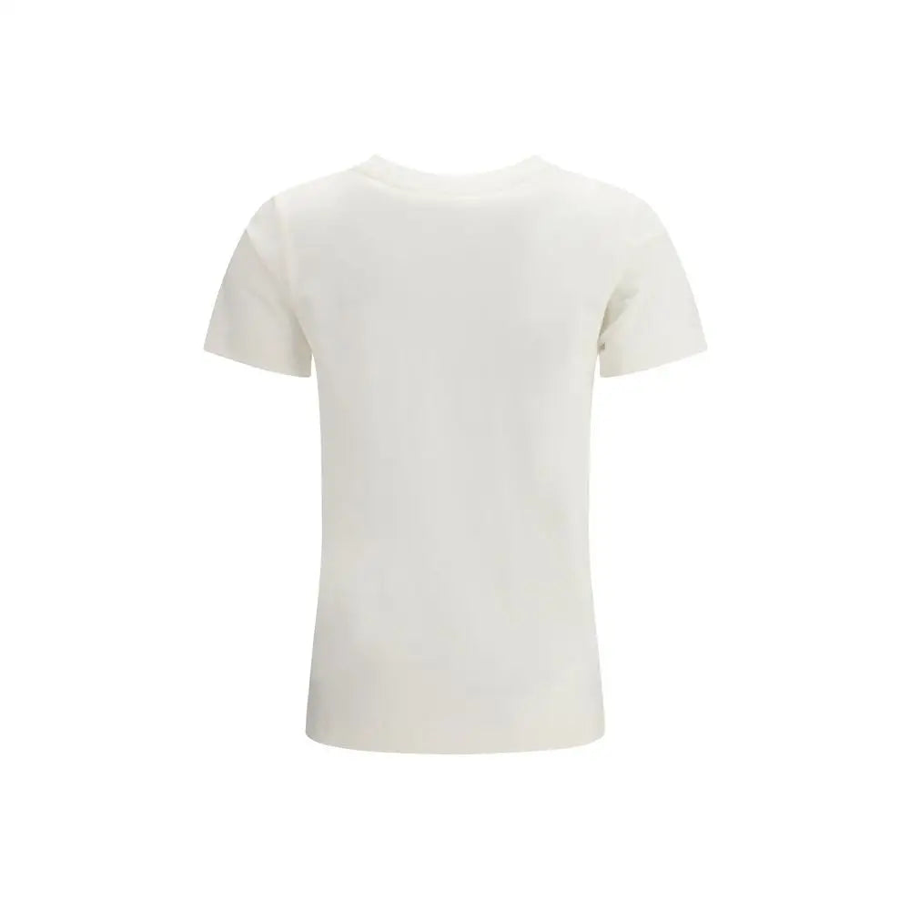 Pinko hvid bomuldst-shirt til kvindes garderobe, 100% originale brands