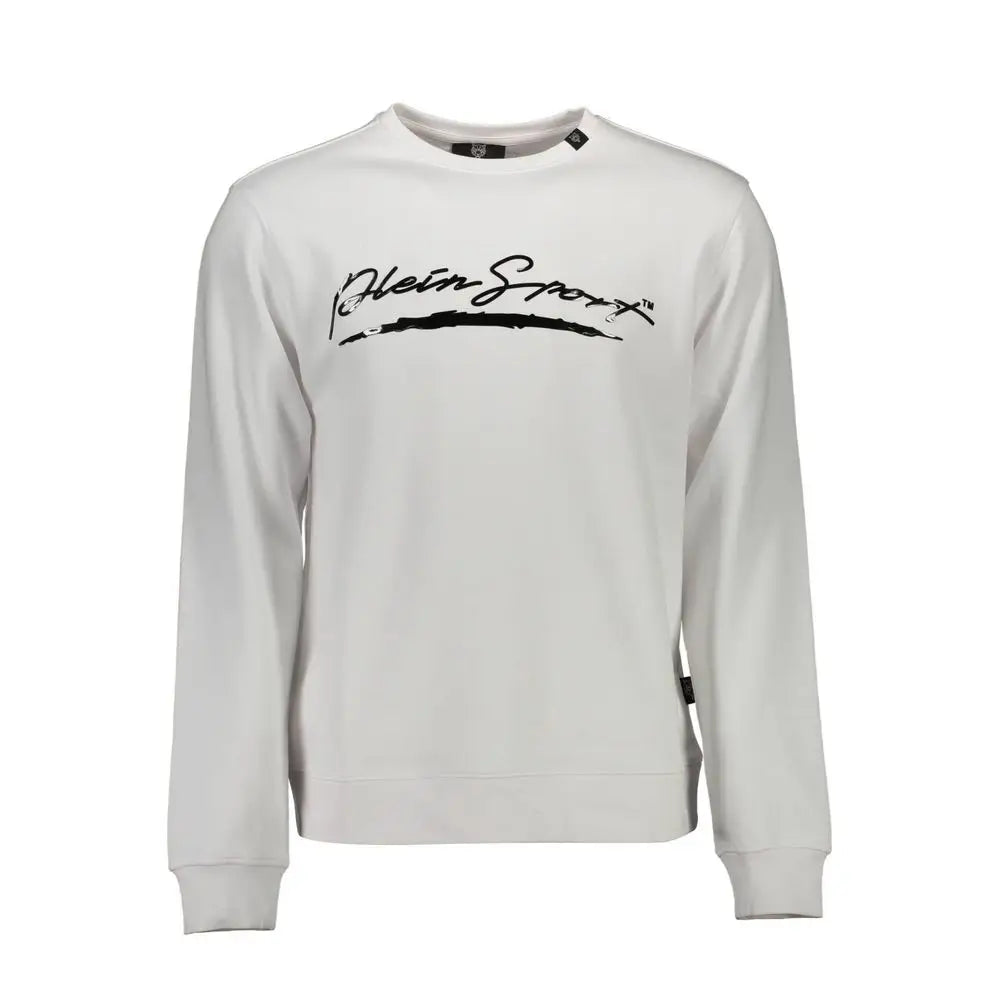 Plein Sport White Cotton Men Sweater - Sweaters