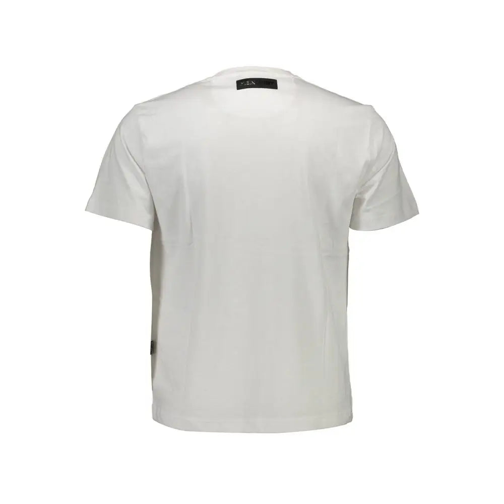 Plein Sport White Cotton Men T-Shirt - T-shirts