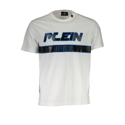 Plein Sport White Cotton Men T-Shirt - T-shirts