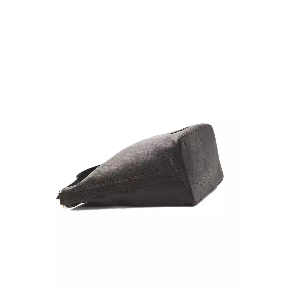 Pompei Donatella Black Leather Women Shoulder Bag