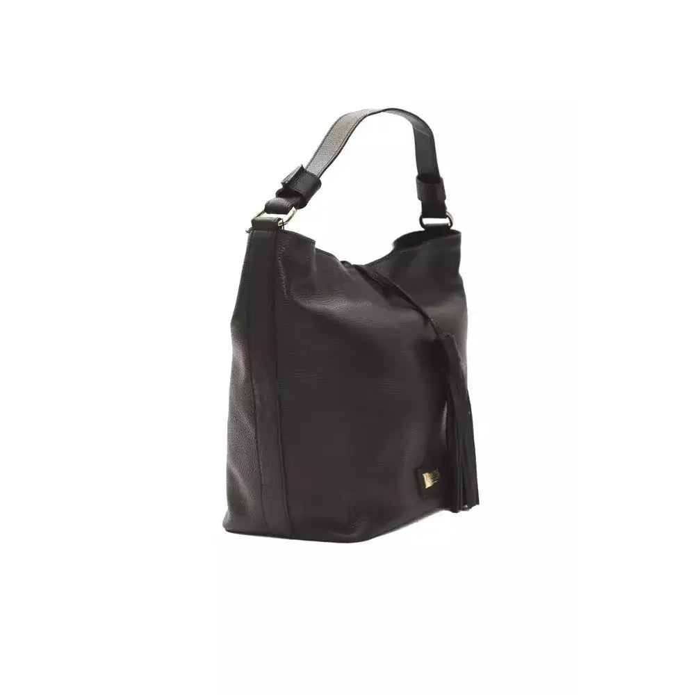 Pompei Donatella Black Leather Women Shoulder Bag